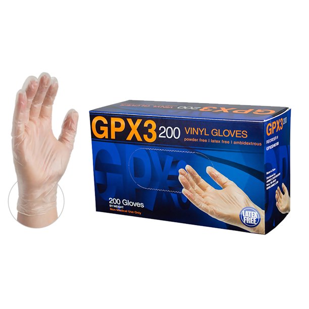 GPX3 200 Vinyl PF Ind Gloves