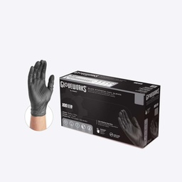 Gloveworks Synthetic Black Vinyl PF Ind Gloves