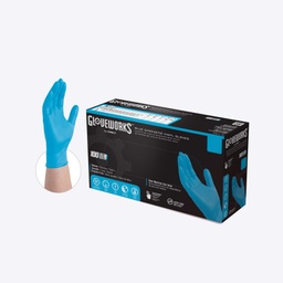 Gloveworks Synthetic Blue Vinyl PF Ind Gloves